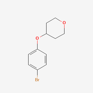 4-(4-Bromophenoxy)tetrahydro-2H-pyran chemical structure (CAS 215453-84-2)