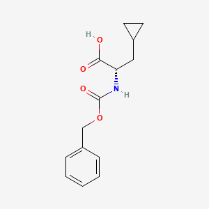 N-Cbz-(S)-3-cyclopropylalanine chemical structure (CAS 215523-07-2)