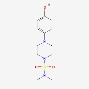 4-(4-Hydroxyphenyl)-N,N-dimethylpiperazine-1-sulfonamide chemical structure (CAS 2155859-03-1)