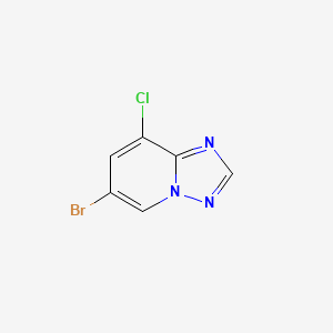 6-Bromo-8-chloro-[1,2,4]triazolo[1,5-a]pyridine chemical structure (CAS 2155874-88-5)