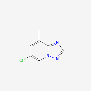 6-Chloro-8-methyl-[1,2,4]triazolo[1,5-a]pyridine chemical structure (CAS 2155875-80-0)