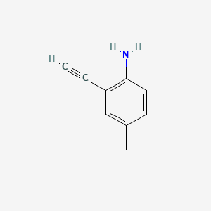 2-Ethynyl-4-methylaniline chemical structure (CAS 215589-37-0)