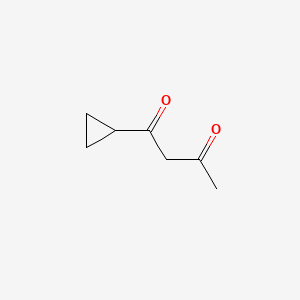 1-Cyclopropylbutane-1,3-dione chemical structure (CAS 21573-10-4)