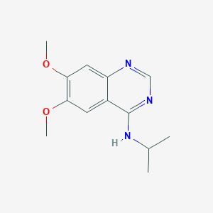 N-Isopropyl-6,7-dimethoxyquinazolin-4-amine chemical structure (CAS 21575-17-7)