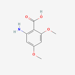 2-Amino-4,6-dimethoxybenzoic acid chemical structure (CAS 21577-57-1)
