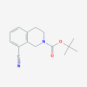 tert-Butyl 8-cyano-3,4-dihydroisoquinoline-2(1H)-carboxylate chemical structure (CAS 215789-36-9)