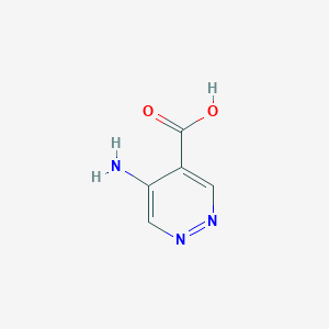 5-Aminopyridazine-4-carboxylic acid chemical structure (CAS 21579-37-3)
