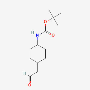 tert-Butyl (trans-4-(2-oxoethyl)cyclohexyl)carbamate chemical structure (CAS 215790-29-7)