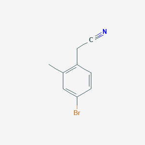 2-(4-Bromo-2-methylphenyl)acetonitrile chemical structure (CAS 215800-05-8)