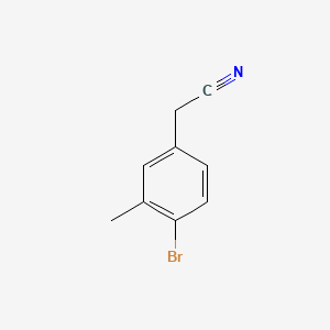 2-(4-Bromo-3-methylphenyl)acetonitrile chemical structure (CAS 215800-25-2)