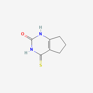 4-Thioxo-1,3,4,5,6,7-hexahydro-2H-cyclopenta[d]pyrimidin-2-one chemical structure (CAS 21582-62-7)