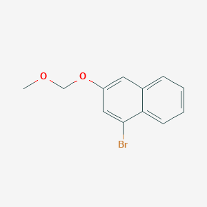 1-Bromo-3-(methoxymethoxy)naphthalene chemical structure (CAS 2158303-49-0)