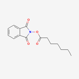 1,3-Dioxoisoindolin-2-yl heptanoate chemical structure (CAS 2159068-51-4)