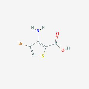 3-Amino-4-bromothiophene-2-carboxylic acid chemical structure (CAS 215927-34-7)