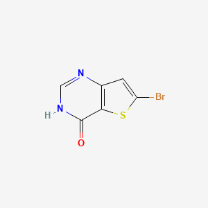 6-Bromothieno[3,2-d]pyrimidin-4(3H)-one chemical structure (CAS 215927-36-9)