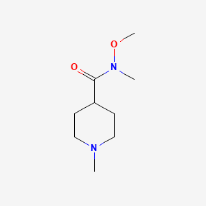 N-Methoxy-N,1-dimethylpiperidine-4-carboxamide chemical structure (CAS 215950-19-9)