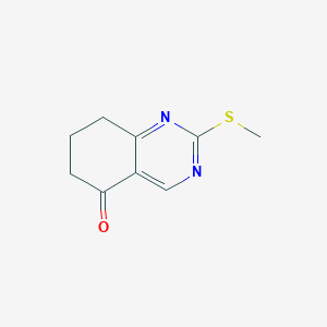 2-(Methylthio)-7,8-dihydroquinazolin-5(6H)-one chemical structure (CAS 21599-35-9)