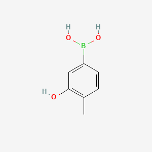 (3-Hydroxy-4-methylphenyl)boronic acid chemical structure (CAS 216019-35-1)