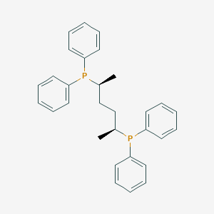 (2S,5S)-Hexane-2,5-diylbis(diphenylphosphine) chemical structure (CAS 216019-41-9)