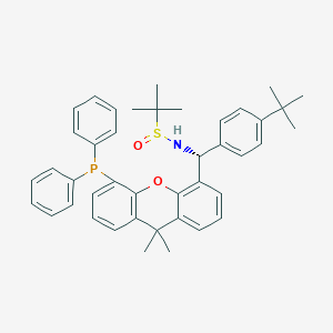 (Rs)-n-((r)-(4-(tert-butyl)phenyl)(5-(diphenylphosphanyl)-9,9-dimethyl-9h-xanthen-4-yl)methyl)-2-methylpropane-2-sulfinamide chemical structure (CAS 2160535-58-8)