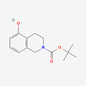 tert-Butyl 5-hydroxy-3,4-dihydroisoquinoline-2(1H)-carboxylate chemical structure (CAS 216064-48-1)