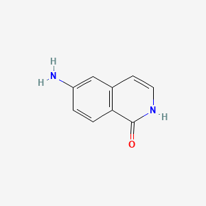 6-Aminoisoquinolin-1-ol chemical structure (CAS 216099-46-6)