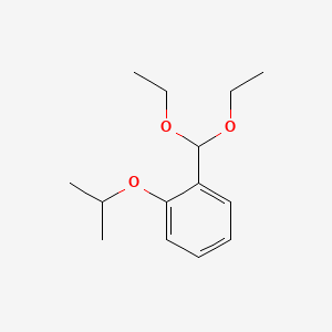 1-(Diethoxymethyl)-2-isopropoxybenzene chemical structure (CAS 2161439-13-8)