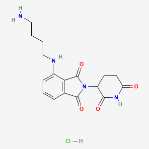 4-((4-Aminobutyl)amino)-2-(2,6-dioxopiperidin-3-yl)isoindoline-1,3-dione hydrochloride chemical structure (CAS 2162120-73-0)