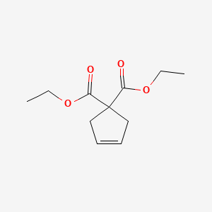 Diethyl 3-Cyclopentene-1,1-dicarboxylate chemical structure (CAS 21622-00-4)