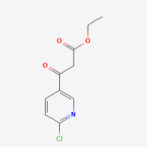 Ethyl 3-(6-chloropyridin-3-yl)-3-oxopropanoate chemical structure (CAS 216317-64-5)