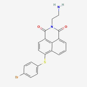 2-(2-Aminoethyl)-6-((4-bromophenyl)thio)-1H-benzo[de]isoquinoline-1,3(2H)-dione chemical structure (CAS 2163793-44-8)