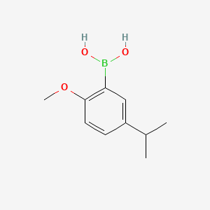 (5-Isopropyl-2-methoxyphenyl)boronic acid chemical structure (CAS 216393-63-4)