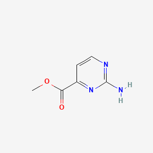 Methyl 2-aminopyrimidine-4-carboxylate chemical structure (CAS 2164-66-1)