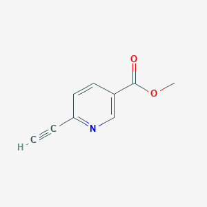 Methyl 6-ethynylnicotinate chemical structure (CAS 216444-00-7)