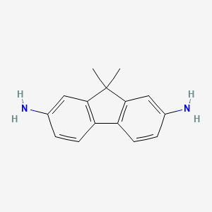 9,9-Dimethyl-9H-fluorene-2,7-diamine chemical structure (CAS 216454-90-9)