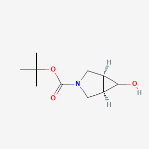 tert-Butyl (1α,5α,6α)-6-hydroxy-3-azabicyclo[3.1.0]hexane-3-carboxylate chemical structure (CAS 2165391-70-6)