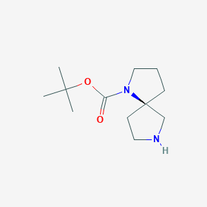 (R)-tert-Butyl 1,7-diazaspiro[4.4]nonane-1-carboxylate chemical structure (CAS 2165623-83-4)