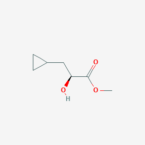 (S)-Methyl 3-cyclopropyl-2-hydroxypropanoate chemical structure (CAS 2165755-17-7)