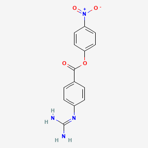 4-Nitrophenyl 4-guanidinobenzoate chemical structure (CAS 21658-26-4)