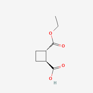 (1S,2S)-2-Ethoxycarbonylcyclobutanecarboxylic acid chemical structure (CAS 2165813-68-1)