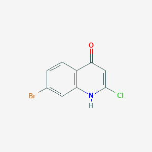 7-Bromo-2-chloroquinolin-4-ol chemical structure (CAS 2166648-02-6)