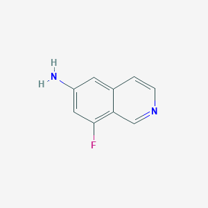 8-Fluoroisoquinolin-6-amine chemical structure (CAS 2166724-90-7)