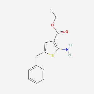 Ethyl 2-amino-5-benzylthiophene-3-carboxylate chemical structure (CAS 216686-60-1)