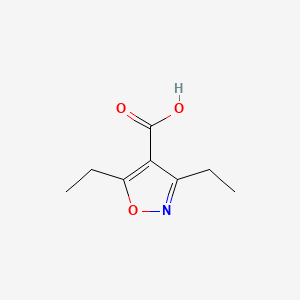 3,5-Diethylisoxazole-4-carboxylic acid chemical structure (CAS 216700-85-5)