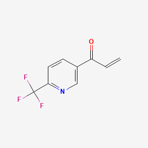 1-(6-(Trifluoromethyl)pyridin-3-yl)prop-2-en-1-one chemical structure (CAS 2167097-23-4)