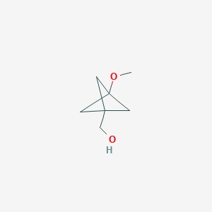 (3-Methoxybicyclo[1.1.1]pentan-1-yl)methanol chemical structure (CAS 2167103-46-8)