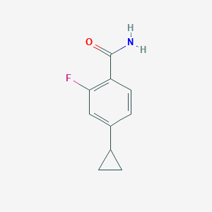 4-Cyclopropyl-2-fluorobenzamide chemical structure (CAS 2167471-91-0)
