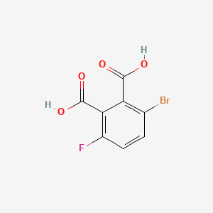 3-Bromo-6-fluorophthalic acid chemical structure (CAS 2167659-32-5)