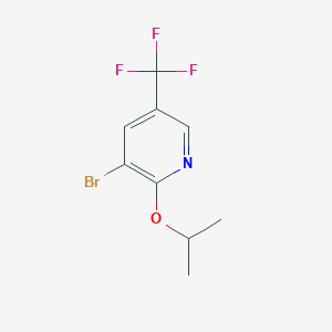 3-Bromo-2-isopropoxy-5-(trifluoromethyl)pyridine chemical structure (CAS 216766-04-0)