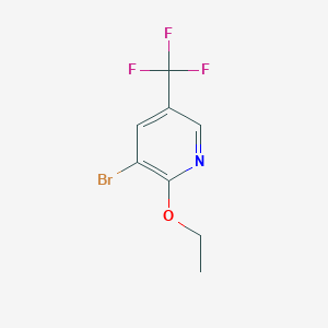 3-Bromo-2-ethoxy-5-(trifluoromethyl)pyridine chemical structure (CAS 216766-05-1)